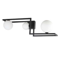 Angolo Ceiling Light 3Lt Black, Brass