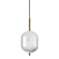 Decor LED Pendant Light 10w in Satin Brass/Clear