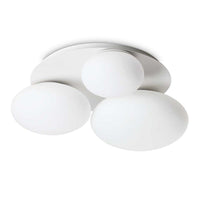 Ninfea Ceiling Light 3Lt in White or Satin Brass