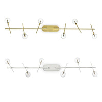 Maracas Ceiling Light 6Lt in Brass, White