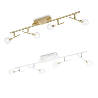 Maracas Ceiling Light 4Lt in Brass, White