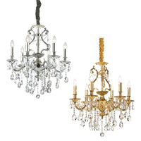 Gioconda Chandelier 6Lt in Silver, Gold