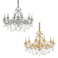 Gioconda Chandelier 12Lt in Silver, Gold