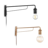 Triumph Indoor Wall Light in Matt Black or Aged Brass