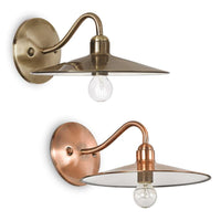 Cantina Indoor Wall Light in Antique Brass, Copper