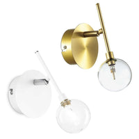Maracas Indoor Wall Light in Brass, White