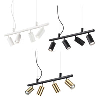 Dynamite Pendant Light 4Lt White, Black, Brass