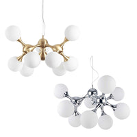 Nodi Pendant Light 9Lt in Brass or Chrome