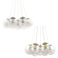 Mapa Sat Pendant Light 7Lt in Nickel or Brass