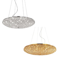 King Pendant Light 12Lt in Chrome, Gold