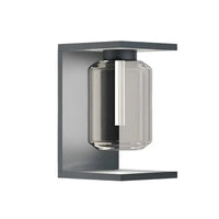 Dia Outdoor LED Wall Light 6w in Anthracite, Deep Black