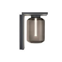 Dia F Outdoor LED Wall Light 6w in Anthracite, Deep Black