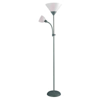 Clara Stylish Mother and Child Metal Floor Lamp - Black, Grey or White, Plastic Shade, 1750mm High, PL0065