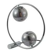 Brooklyn Elegant Radiance, Metal Table Lamp - Chrome, Glass Shade Lamp, 300mm High, PL0316