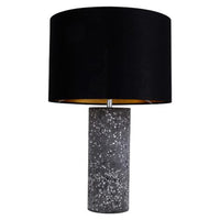Lyla Urban Speckle, Terrazzo Table Lamp - Black or White, Linen Shade, 480mm High, PL0101