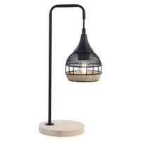 Ella Artistic Fusion, Metal and Hemp Rope Table Lamp - Black, 420mm High, PL0126