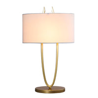 Madelyn Classic Table Lamp - Gold or Satin Chrome, Fabric Shade, 570mm High, PL0106