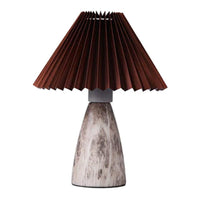 Cora Sophisticated Ceramic Table Lamp - Coffee/Brown or White/Grey, Fabric Shade, 300mm High, PL0179