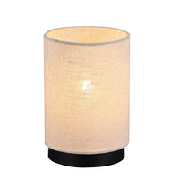 Paisley Elegant Charm, Iron Table Lamp - Black, Linen Shade, 200mm High, PL0305