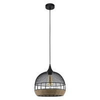 Aurora Woven Mesh Industrial Pendant Light - Black, PL0125