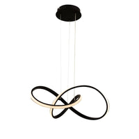 Nova Twisting Dimmable LED Pendant Light - Matt Black or Chrome, 1300 Lumens, PL0175