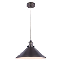 Julia Industrial Chic, Metal Pendant Light - Pewter, PL0099