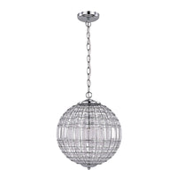 Hailey Classic Crystal Glass Pendant Light - Chrome, PL0203