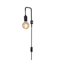 Quinn Vintage Charm Indoor Wall Light with Switch - Black, White, PL0164
