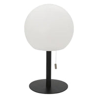 Adeline Radiant Sphere, Metal LED Table Lamp - Black, White PE Plastic Shade, 310mm High, PL0237
