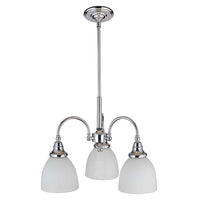 Benson Down Pendant Light 3Lt Chrome