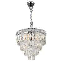 Emporia 4 Tier Pendant Light 3Lt in Chrome and Crystal