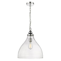 Keys Pendant Light Large Chrome/Clear Glass