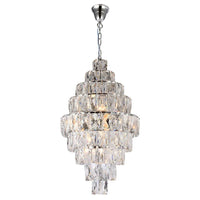 Waterfall 9 Tier Pendant Light 12Lt in Chrome and Crystal