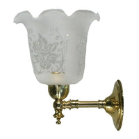 Waubra Indoor Wall Light in Brass and Frost Etched Glass