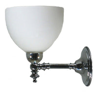 Waubra Indoor Wall Light Chrome with Decatron Opal Matt Glass