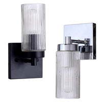 Chester Indoor Wall Light Matt Black, Chrome