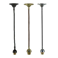 Acc. - Cloth Cord Suspension in Patina Black, Brass or Chrome