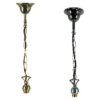 Acc. - Chain Suspension Brown or Black Cord Brass, Chrome