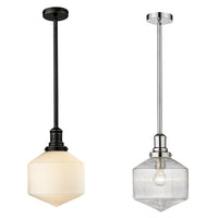 Jefferson Pendant Light Small Bronze/Opal, Chrome/Clear