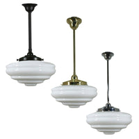 Chateau Pendant Light in Patina Black, Brass or Chrome