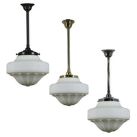 Derby 13" Pendant Light in Patina Black, Brass or Chrome