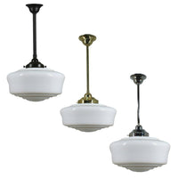 Moulins Pendant Light in Patina Black, Brass or Chrome