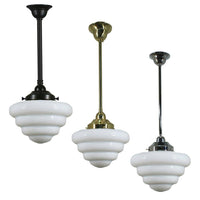 Beehive 10" Pendant Light in Patina Black, Brass or Chrome
