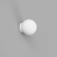 Orb Flush Mirror Wall Light Small in White, Chrome or Dark Bronze