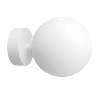 Orb Short Arm Wall Light Medium in White, Chrome or Dark Bronze