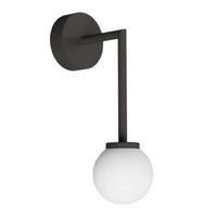 Orb Long Arm Wall Light Small in Chrome, White or Dark Bronze
