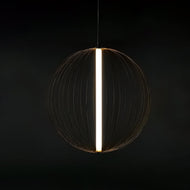 Carbon LED Pendant Light in Brass (ø500mm/ø600mm) Lumiluxe Lighting - LUX.CARBON