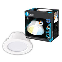 90mm LED Downlight 9w White CCT 50080 Lusion Lighting
