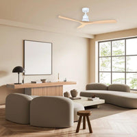 52" Mallorca DC Ceiling Fan Matt Black/Walnut, Matt White/Natural MMDC133 Martec Lighting