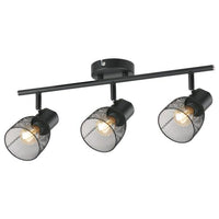 Emily 3Lt Straight LED Spotlight in Black